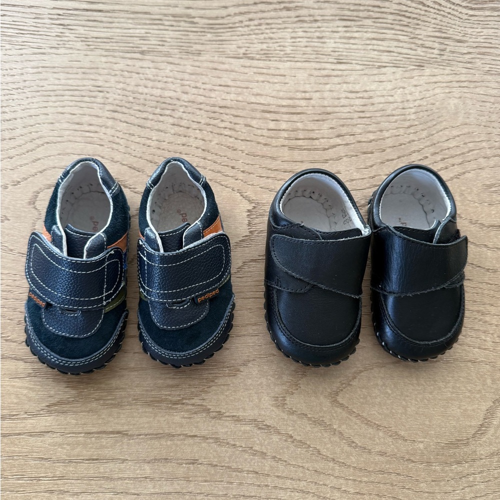 pediped Navy and Black Baby Shoes 6-12 months